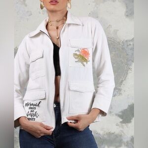 AVANI DEL AMOUR - MERMAID EMBROIDERD JACKET - Small - NWT!